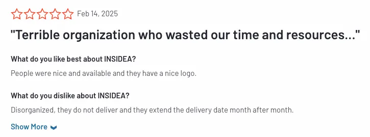 A review of InsideA posted on their G2