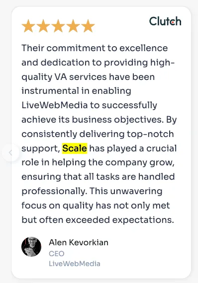 ScaleSupport Clutch Reviews